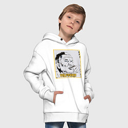 Толстовка оверсайз детская Volfovich Art Black coin, цвет: белый — фото 2
