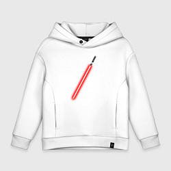 Толстовка оверсайз детская Меч ситха звёздные войны, цвет: белый
