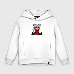 Толстовка оверсайз детская Devil May Cry - чиби Данте, цвет: белый