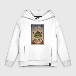 Толстовка оверсайз детская Разыскивается огр, цвет: белый