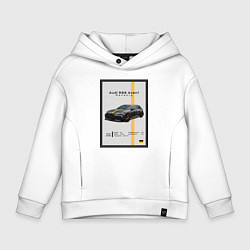 Толстовка оверсайз детская Плакат Audi RS6 Mansory, цвет: белый