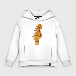 Толстовка оверсайз детская Guitar Fender Stratocaster, цвет: белый