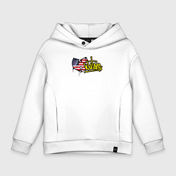 Толстовка оверсайз детская USA Wu-Tang, цвет: белый