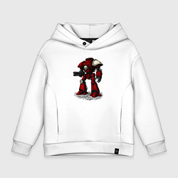 Толстовка оверсайз детская Боевой титан империи, цвет: белый