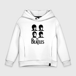 Толстовка оверсайз детская Beatles исполнители, цвет: белый
