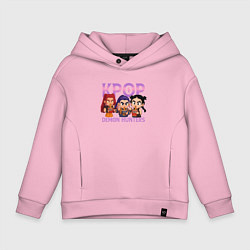 Толстовка оверсайз детская Кей-поп-охотницы на демонов чиби, цвет: светло-розовый