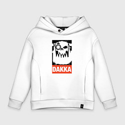 Толстовка оверсайз детская Warhammer - dakka, цвет: белый
