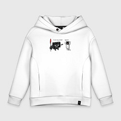 Толстовка оверсайз детская Я твой отец, цвет: белый