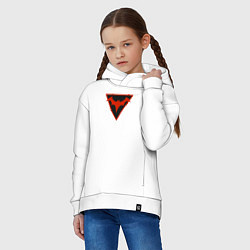 Толстовка оверсайз детская Red batman, цвет: белый — фото 2