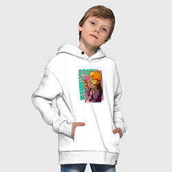 Толстовка оверсайз детская Моб психо 100 Arataka Reigen, цвет: белый — фото 2