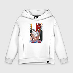 Толстовка оверсайз детская Блич Ичиго Куросаки в маске, цвет: белый