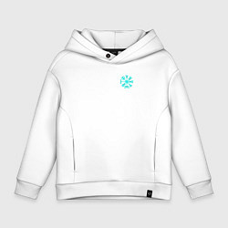 Толстовка оверсайз детская Скандинавский компас из рун вегвизир, цвет: белый