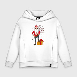 Толстовка оверсайз детская С Новым годом, детка, цвет: белый
