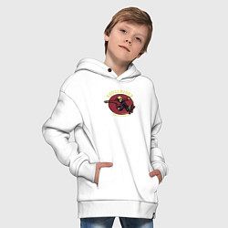Толстовка оверсайз детская Skullrider, цвет: белый — фото 2