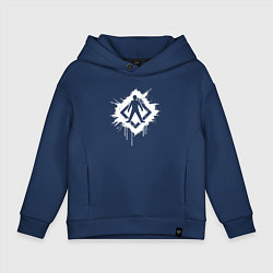 Толстовка оверсайз детская Главная дорога человеку, цвет: тёмно-синий