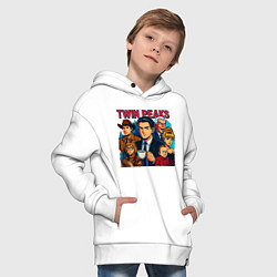 Толстовка оверсайз детская Twin Peaks Multi, цвет: белый — фото 2