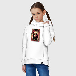 Толстовка оверсайз детская Новогодний Че Гевара, цвет: белый — фото 2