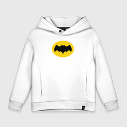 Толстовка оверсайз детская Hero Batman, цвет: белый