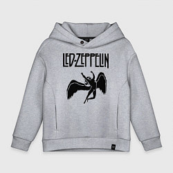 Толстовка оверсайз детская Led Zeppelin, цвет: меланж
