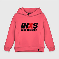 Толстовка оверсайз детская INXS, цвет: коралловый