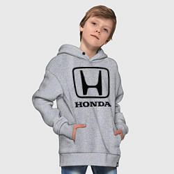 Толстовка оверсайз детская Honda logo, цвет: меланж — фото 2