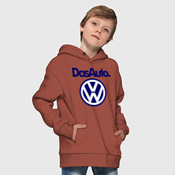 Толстовка оверсайз детская Volkswagen Das Auto, цвет: кирпичный — фото 2