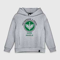 Толстовка оверсайз детская Темные Ангелы, цвет: меланж