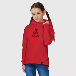 Толстовка оверсайз детская Keep Calm & Justice For All, цвет: красный — фото 2