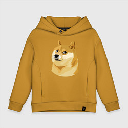 Толстовка оверсайз детская Doge, цвет: горчичный