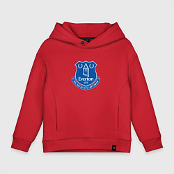 Толстовка оверсайз детская Эвертон logo - nil satis nisi optimum, цвет: красный