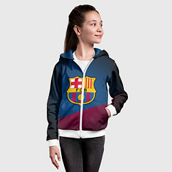 Толстовка на молнии детская FCB Barcelona, цвет: 3D-белый — фото 2