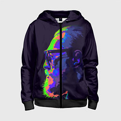 Толстовка на молнии детская McGregor Neon, цвет: 3D-черный