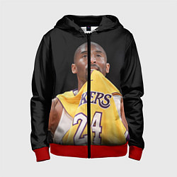 Толстовка на молнии детская Kobe Bryant, цвет: 3D-красный