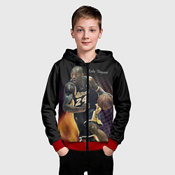 Толстовка на молнии детская Kobe Bryant, цвет: 3D-красный — фото 2
