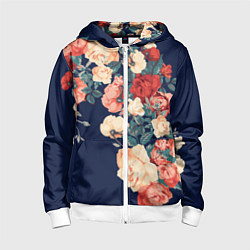 Детская толстовка на молнии Fashion flowers