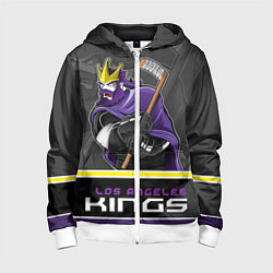 Толстовка на молнии детская Los Angeles Kings, цвет: 3D-белый
