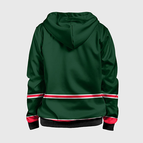 Детская толстовка на молнии Minnesota Wild / 3D-Черный – фото 2