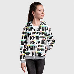 Толстовка на молнии детская K-pop Pattern, цвет: 3D-меланж — фото 2