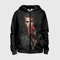 Толстовка на молнии детская Stefan Salvatore V3, цвет: 3D-черный