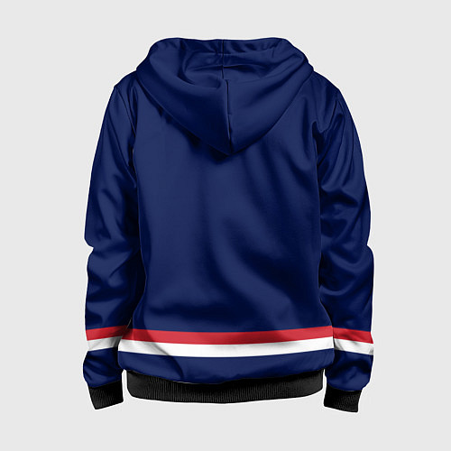 Детская толстовка на молнии Columbus Blue Jackets / 3D-Черный – фото 2