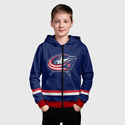 Толстовка на молнии детская Columbus Blue Jackets, цвет: 3D-красный — фото 2