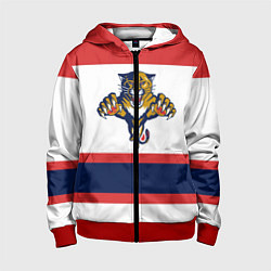 Толстовка на молнии детская Florida Panthers, цвет: 3D-красный