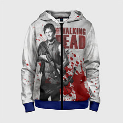 Толстовка на молнии детская Walking Dead: Deryl Dixon, цвет: 3D-синий
