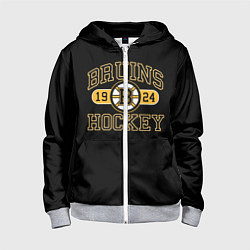 Толстовка на молнии детская Boston Bruins: Est.1924, цвет: 3D-меланж