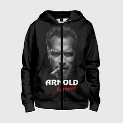 Толстовка на молнии детская Arnold forever, цвет: 3D-черный