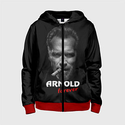 Толстовка на молнии детская Arnold forever, цвет: 3D-красный