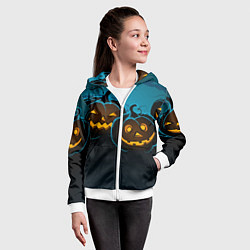 Толстовка на молнии детская Halloween3, цвет: 3D-белый — фото 2
