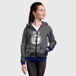 Толстовка на молнии детская Real Madrid, цвет: 3D-синий — фото 2