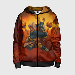 Толстовка на молнии детская Шадоу Шаман, цвет: 3D-черный