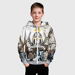 Толстовка на молнии детская Juventus5, цвет: 3D-меланж — фото 2